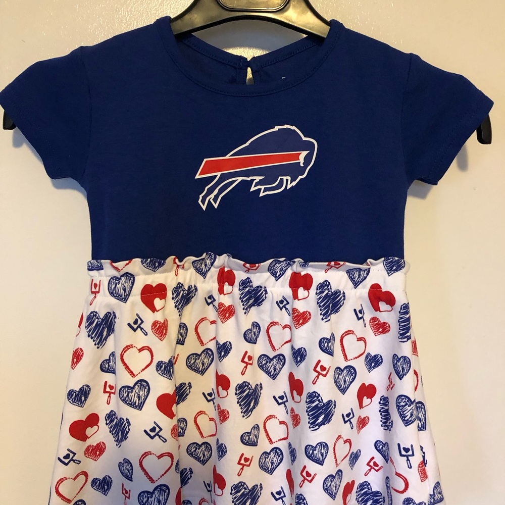 NWOT Buffalo Bills Blue and White Dress Size 3T